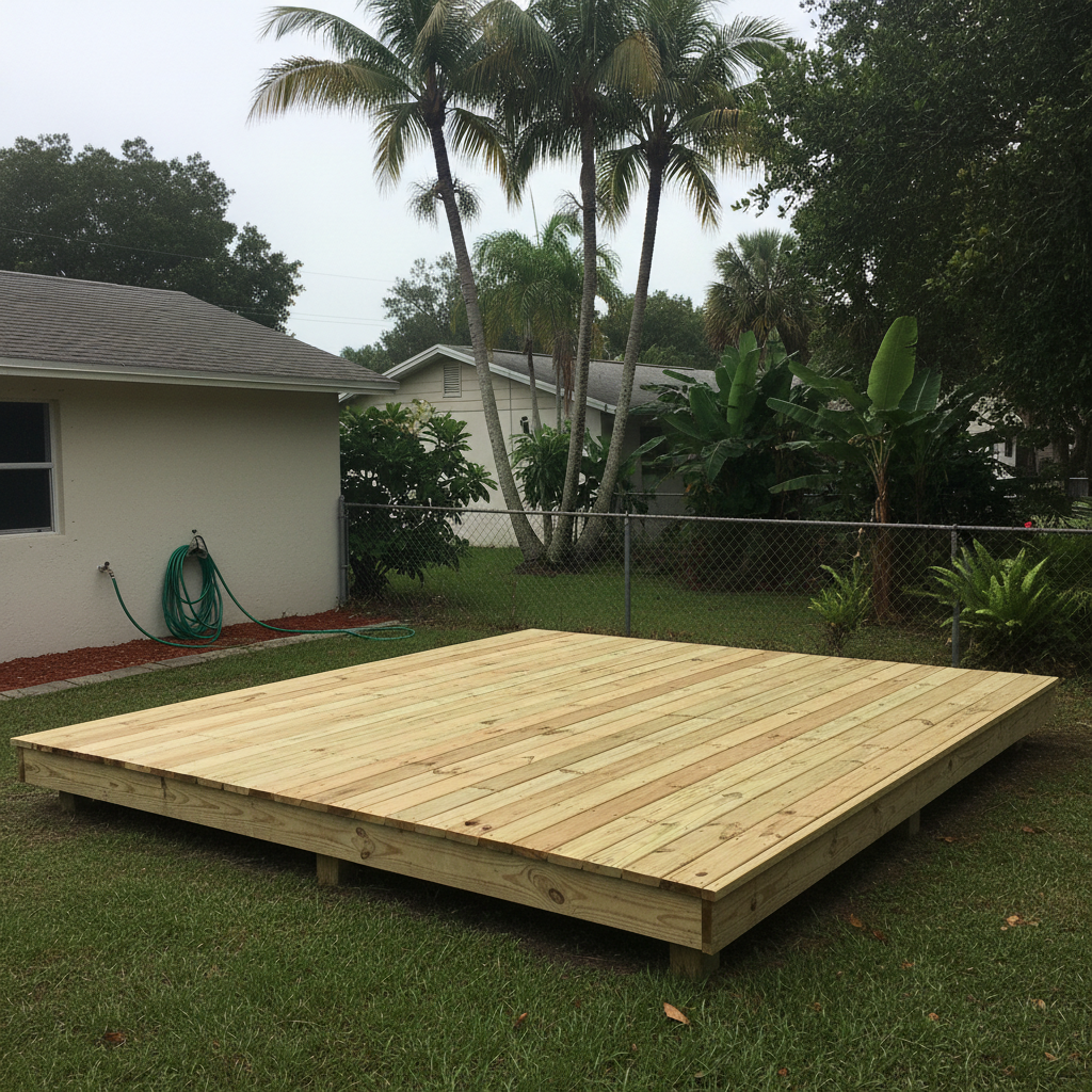 Custom Deck Design completed by Nova Deck Co in Port Charlotte, FL